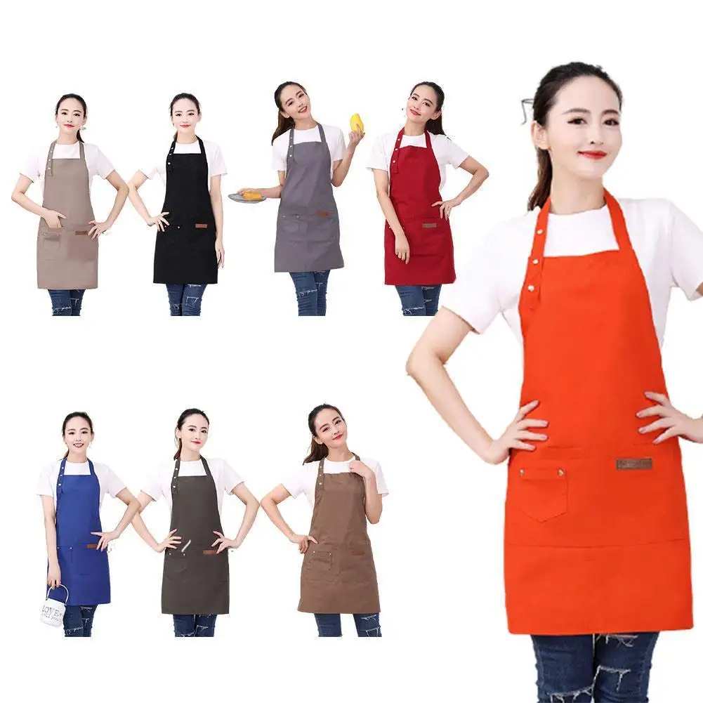 

2021 Cooking Kitchen Apron For Woman Men Chef Waiter Cafe Shop BBQ Hairdresser Aprons Bibs Kitchen Accessory Drop Shipping