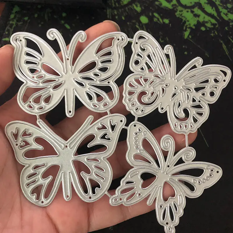 

4pcs butterfly Metal Cutting Dies for DIY Scrapbooking Album Paper Cards Decorative Crafts Embossing Die Cuts
