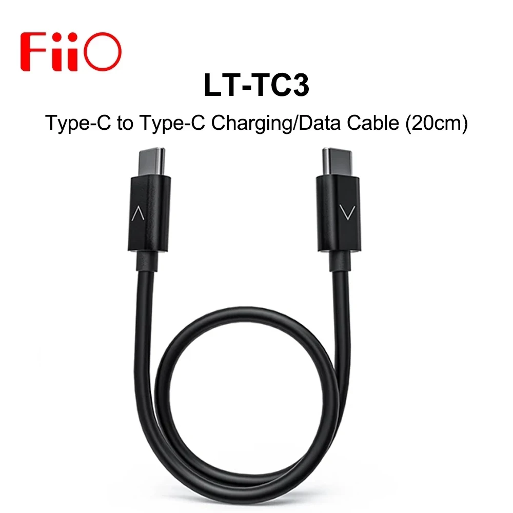 FiiO LT-TC3 Type-C to Type C OTG Cable for Android Xiaomi/HuaWei Connect BTR5 BTR3K Q3 Q5S-TC K9(20CM) | Электроника