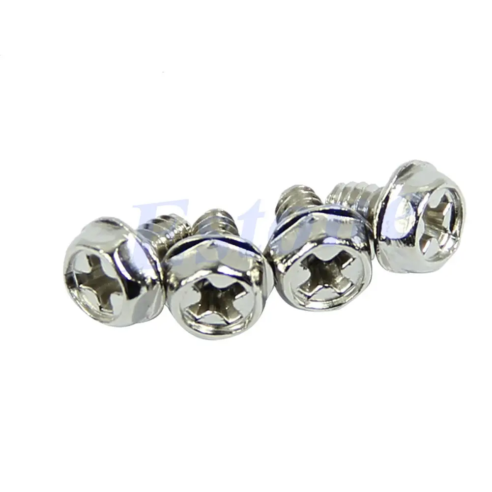 

4X7B 100pcs Toothed Hex 6/32 Computer PC Case Hard Drive Motherboard Mounting Screws
