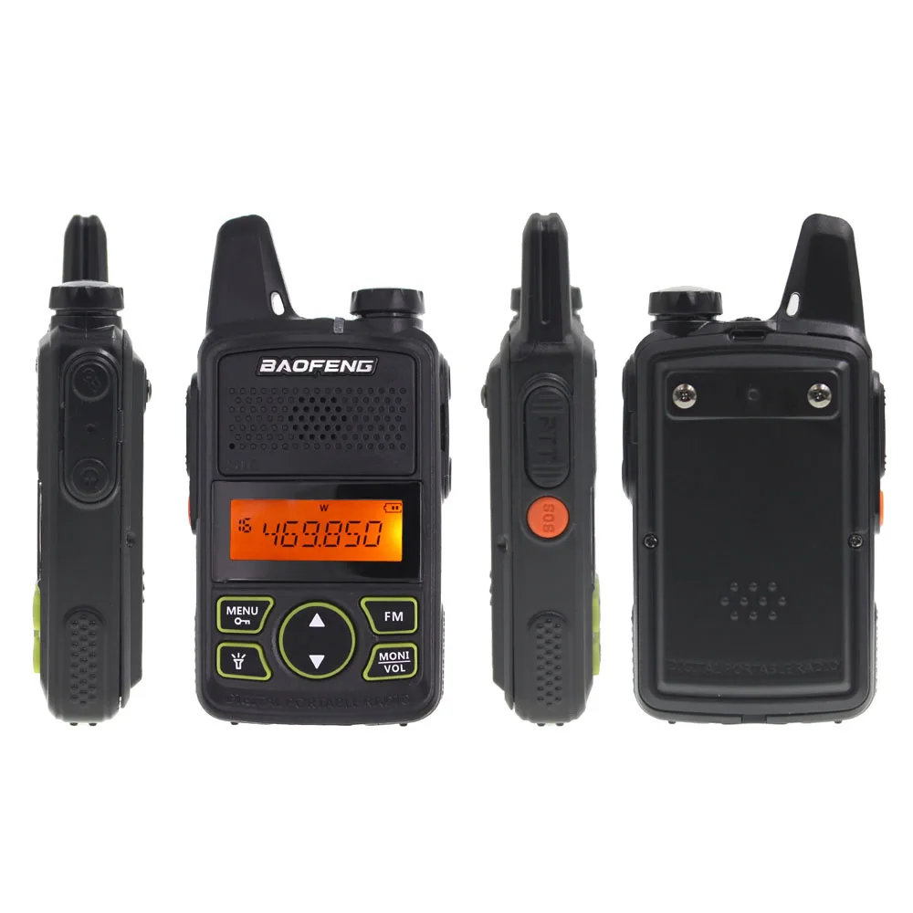 

2pcs BAOFENG T1 MINI Two Way Radio BF-T1 Walkie Talkie UHF 400-470mhz 3w-5w Portable Ham FM CB Radio Handheld Transceiver