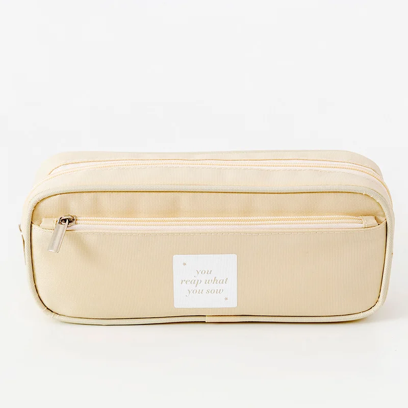 

Simple Stationery Box Student Pencilcase Large Capacity Pencil Bag Multi Functional Soild Color Pencil Pouch School Supplies 1Pc