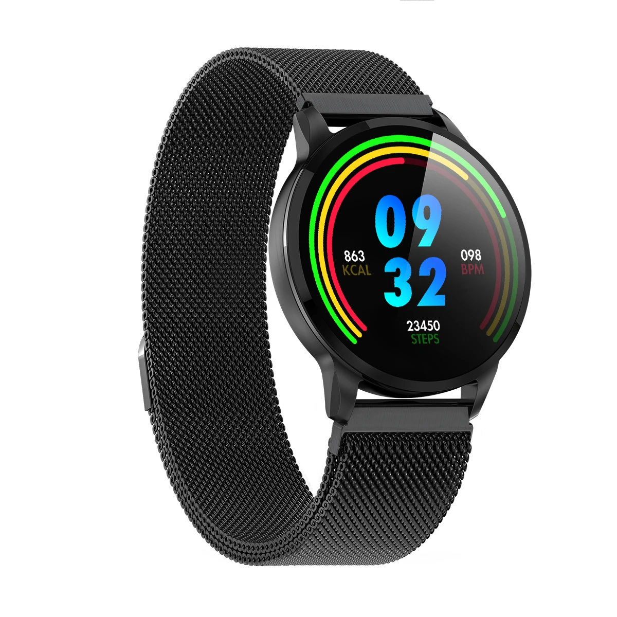 Metal black Greentiger Новые смарт-часы для фитнеса для женщин монитор сердечного ритма Bluetooth Шагомер сенсорный Интеллектуальный спортивный Smartwatch VS L5 L7 F8 - Цвет: Metal black