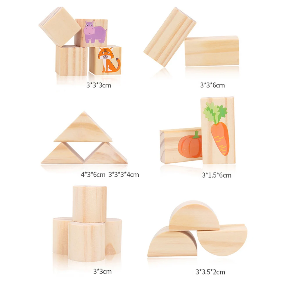 

103pcs/box Children Original Wooden Castle Building Blocks/Kids Log Wooden Construction House Block DIY Painting Education Toy