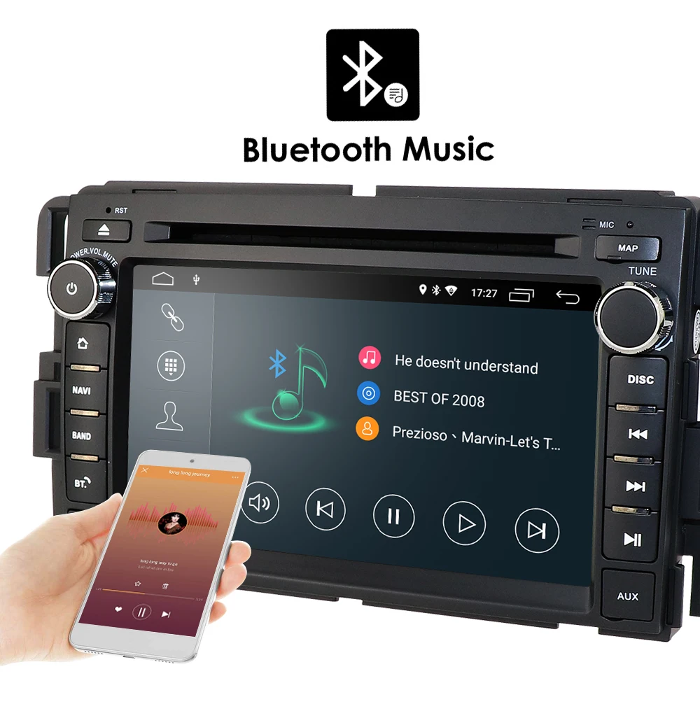 Android 9,0 Автомобильный DVD Радио для GMC Chevrolet Chevy Yukon Tahoe Sierra Acadia Suburban Sierra 1500 2500HD 3500HD gps Навигация BT
