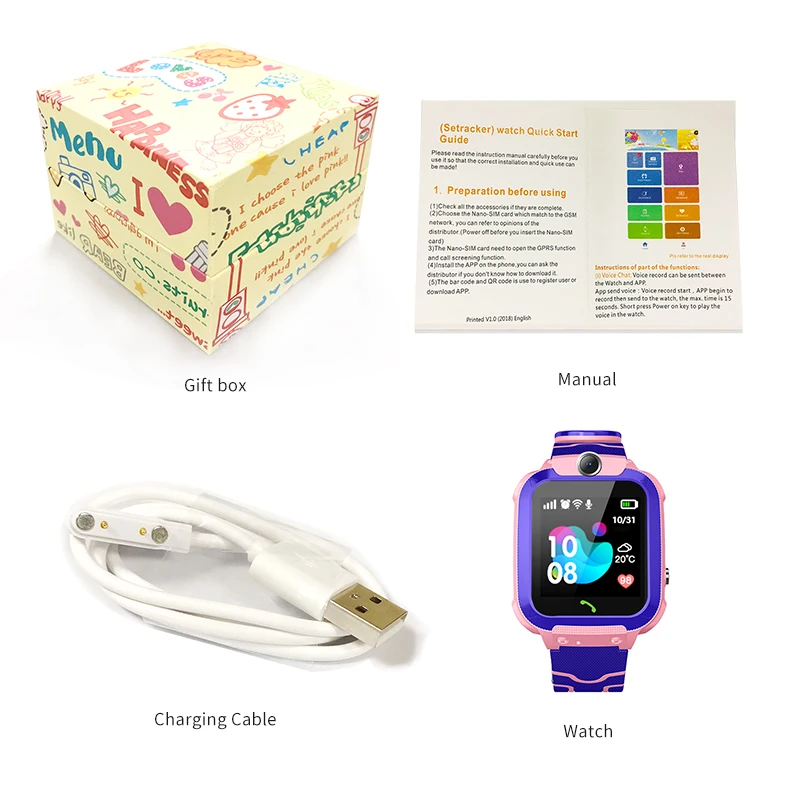 Q12/Q19 Детские умные часы LBS расположение, SOS Вызов удаленный монитор камера Smartwatch для детей лучший подарок