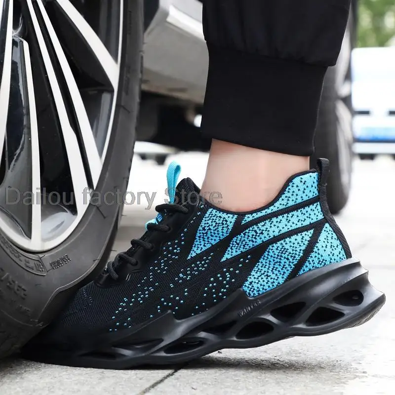 Модная рабочая обувь кроссовки стальной носок защитная мужские ботинки новинка