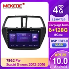 Автомобильная стереосистема Mekede 7862 QLED 1280*720, 6 ГБ + 128 Гб, Android 10, GPS, мультимедийный плеер для Suzuki SX4 2 S-Cross 2012 2016