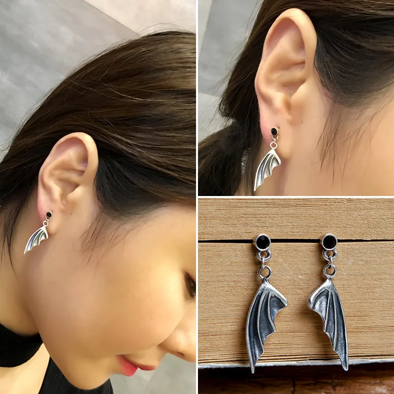 

Individually designed little devil wings earrings