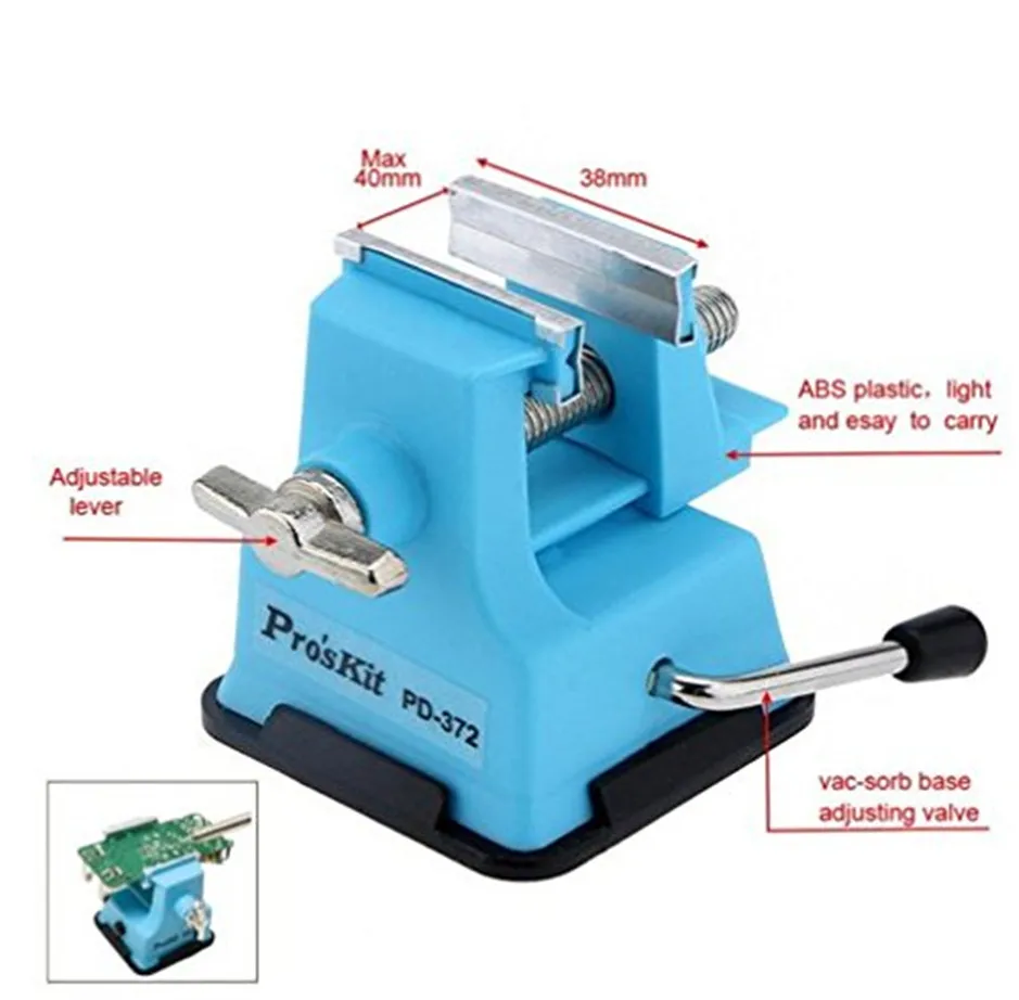 

Original Pro'skit PD-372 Mini Vise Bench working table Vice Bench for DIY Jewelry Craft mould Fixed Repair Tool