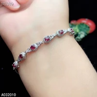 kjjeaxcmy fine jewelry 925 sterling silver inlaid gemstone ruby women hand bracelet fashion support detection hot selling