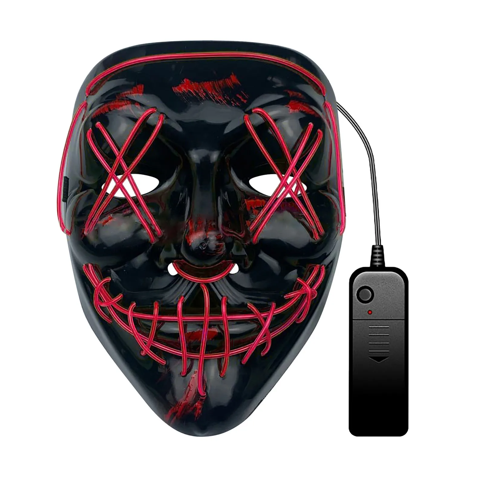 

Cosmask Halloween Neon Mask Led Mask Masque Masquerade Party Masks Light Glow In The Dark Funny Masks Cosplay Costume Supplies