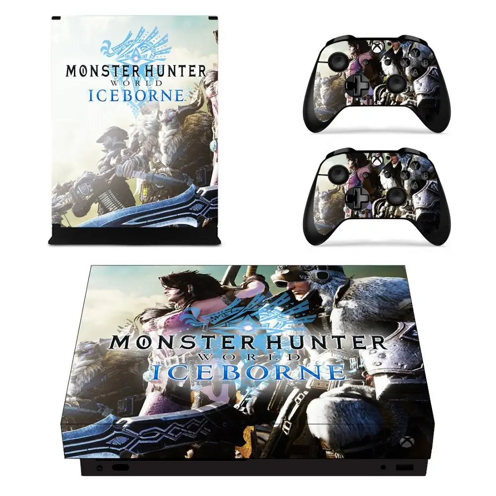 Полноэкранная консоль Monster Hunter World Iceborne и наклейка на контроллер для консоли Xbox One X + наклейка на кожу контроллера от AliExpress WW