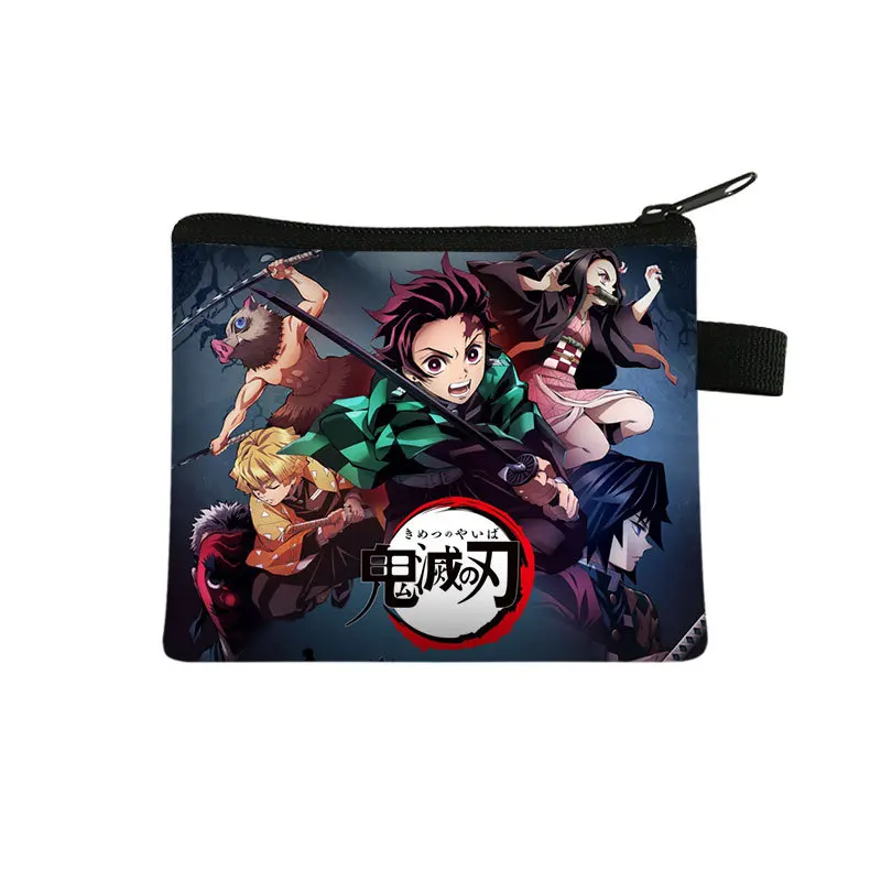 

10 PCS/LOT Demon Slayer: Kimetsu no Yaiba Tanjirou Nezuko Zenitsu Coin zipper Purse Cartoon Printed Wallet Holder Card Bag