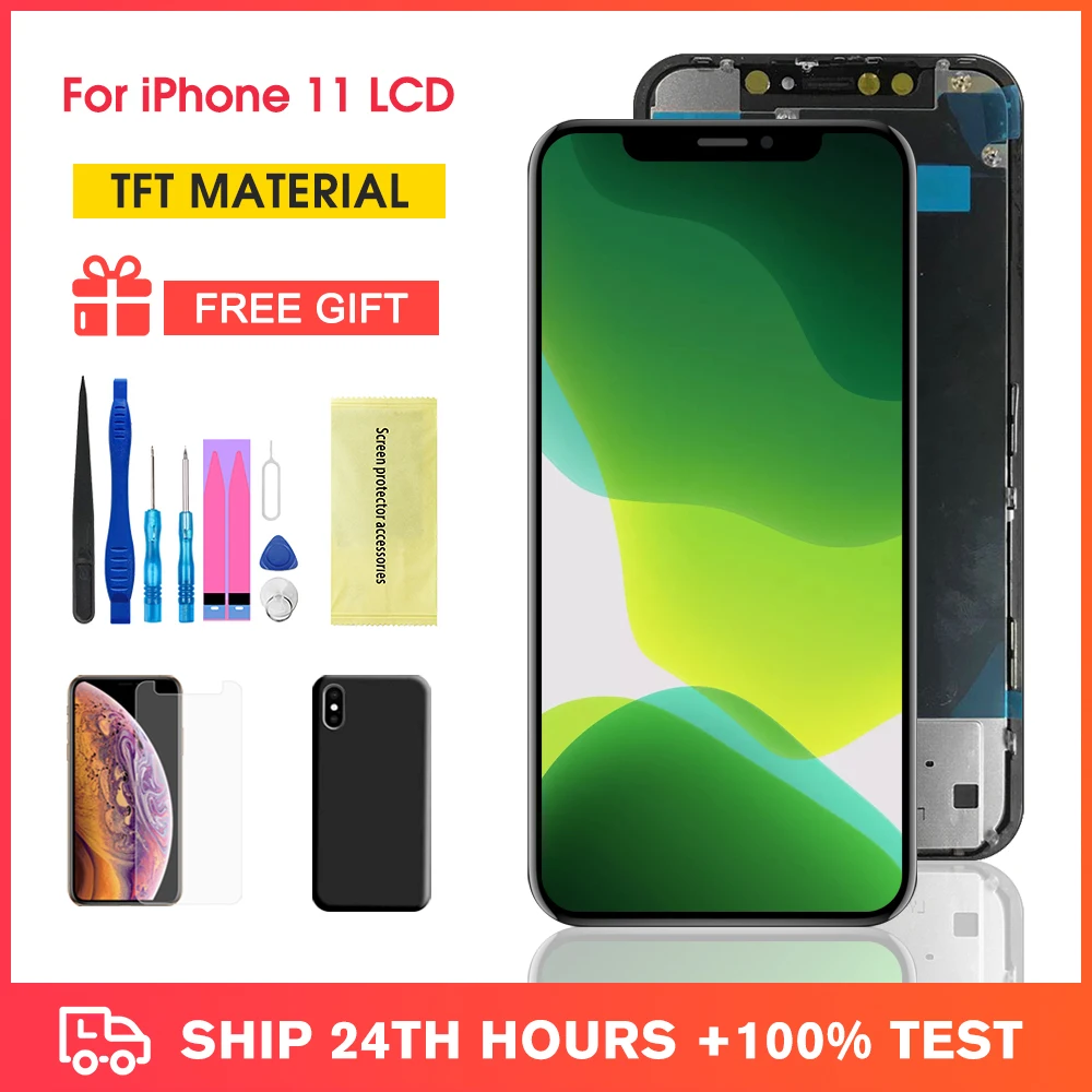 Новинка 100% ЖК дисплей для iPhone 11 с 3D сенсорным цифровым преобразователем в сборе