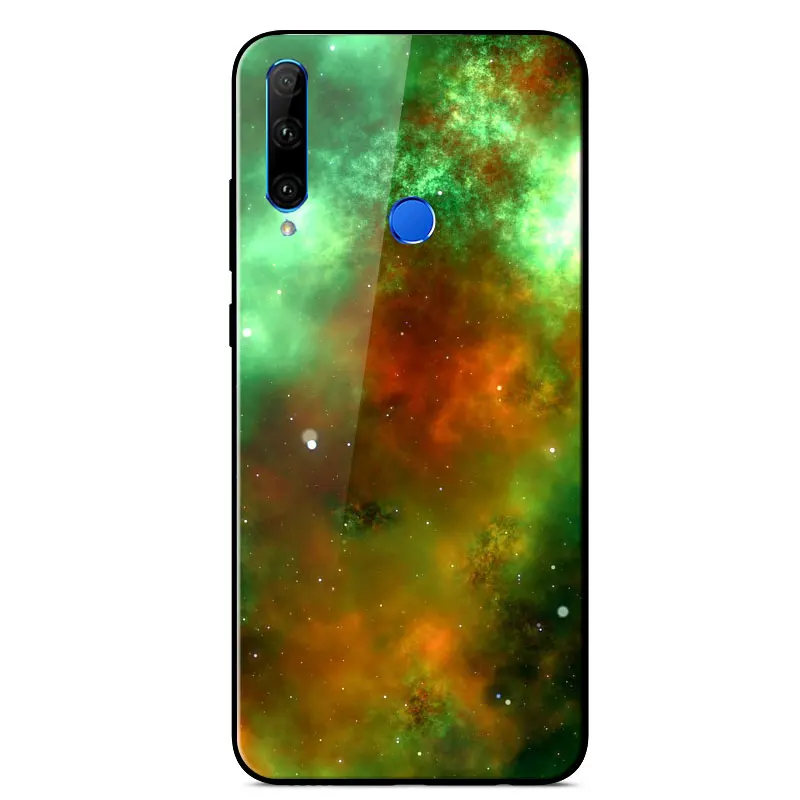 

For Honor 9X Case Mirror Painted Scratch resistant Tempered Glass shockproof Back Cover For Honor 9X Silicone frame Phone Cover