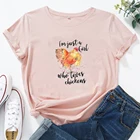 Женская хлопковая Футболка с принтом I'm Just A Girl Who Loves Chicken, Повседневная футболка, женская уличная одежда