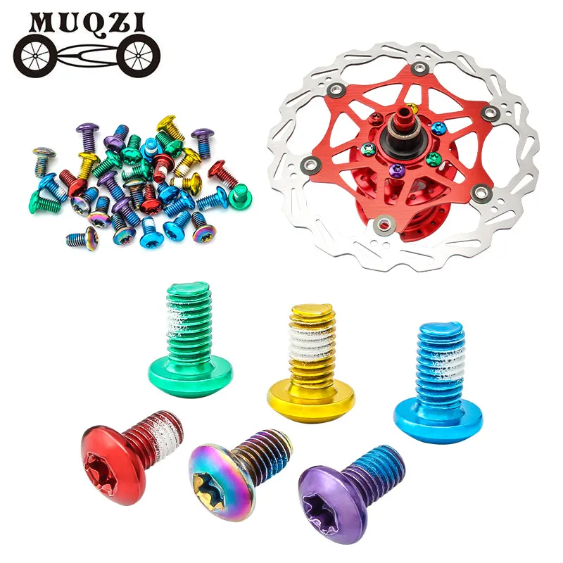 

12 Pcs Bicycle Disc Screw M5x9mm Steel Bolts for Disc Brake Rotors Mountain Bike Road Bike T25 Torx Head Bicycle Parts Accessori