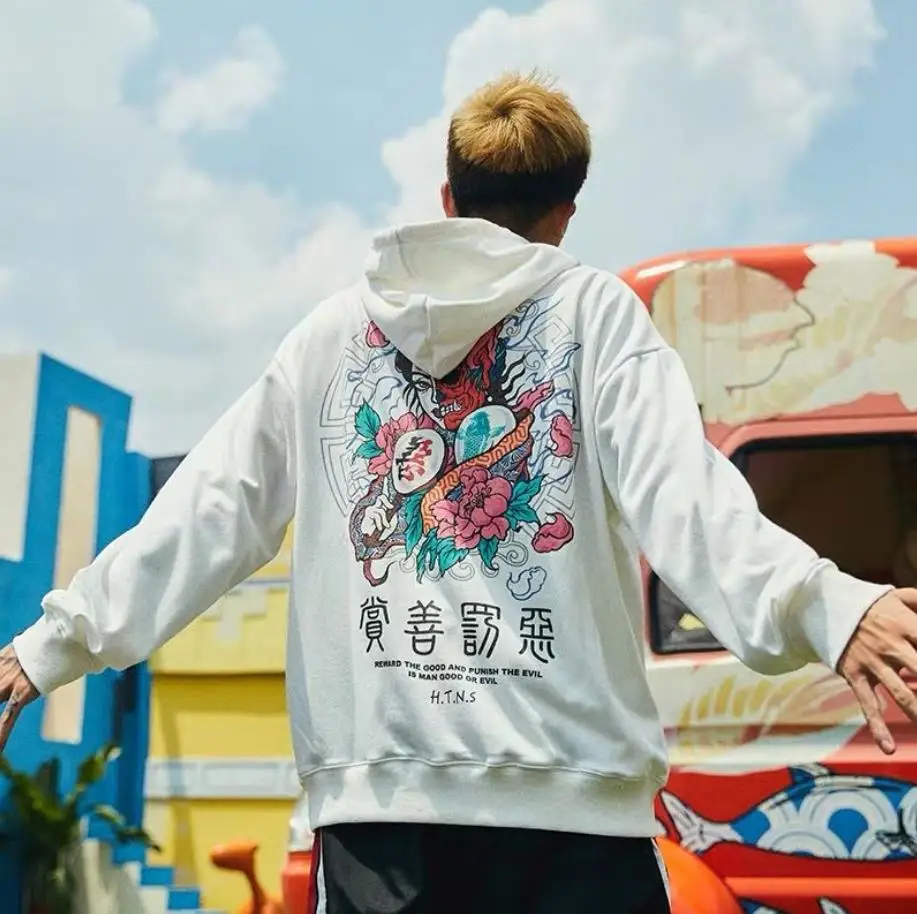 Толстовка мужская с длинным рукавом уличная одежда в стиле Хай стрит худи