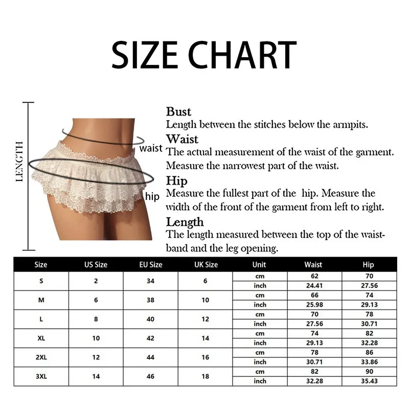 

Puimentiua Women Sexy Cute Thongs With Lace Skirt Underwear Soft Lace Skirt Panties String Slip Erotic Thongs G Strings Briefs