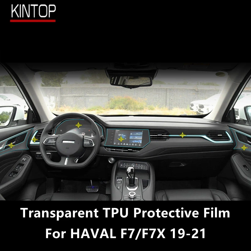 For HAVAL F7/F7X 19-21 Car Interior Center Console Transparent TPU Protective Film Anti-scratch Repair Film Accessories Refit