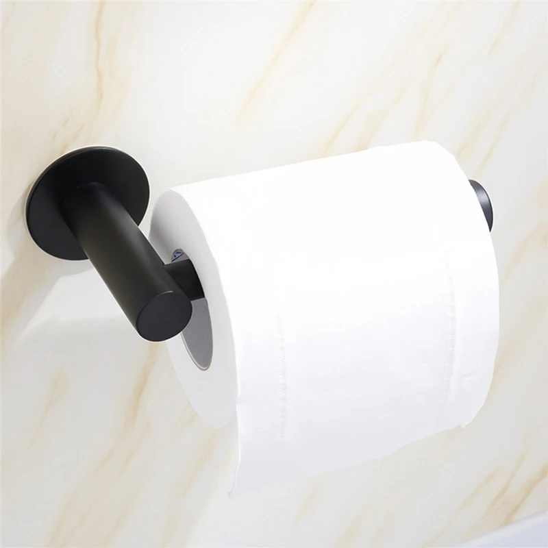 

Kitchen Roll Paper Self Adhesive Wall Mount Toilet Paper Holder Stainless Steel Bathroom Tissue Towel Accessories Rack Holders
