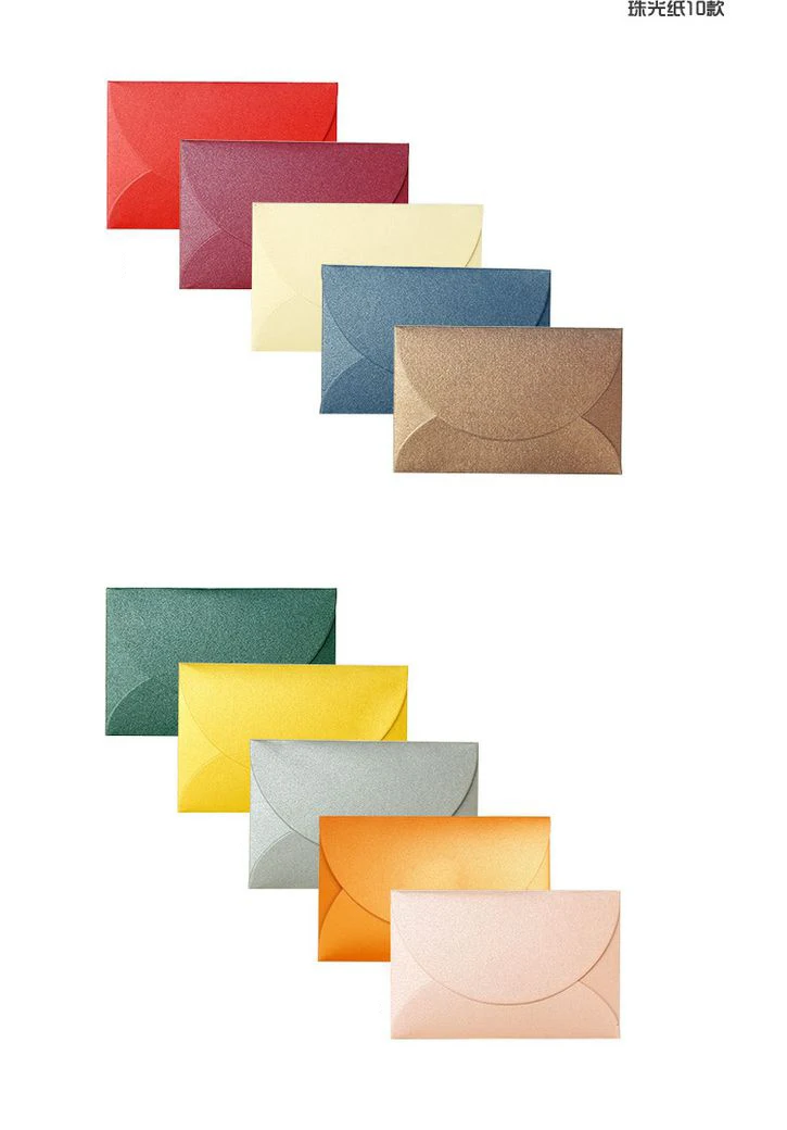 

Mini Colorful Envelope,Vintage Love small colored Pearl blank wedding invitation envelo 5.8x9cm 100pcs/lot