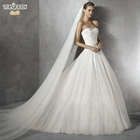 TOPQUEEN V30 реальные фотографии длинные 3 м Соборные Свадебные вуали белого цвета и цвета слоновой кости свадебные тюлевые с гребнем для волос для женщин для свадьбы банкета