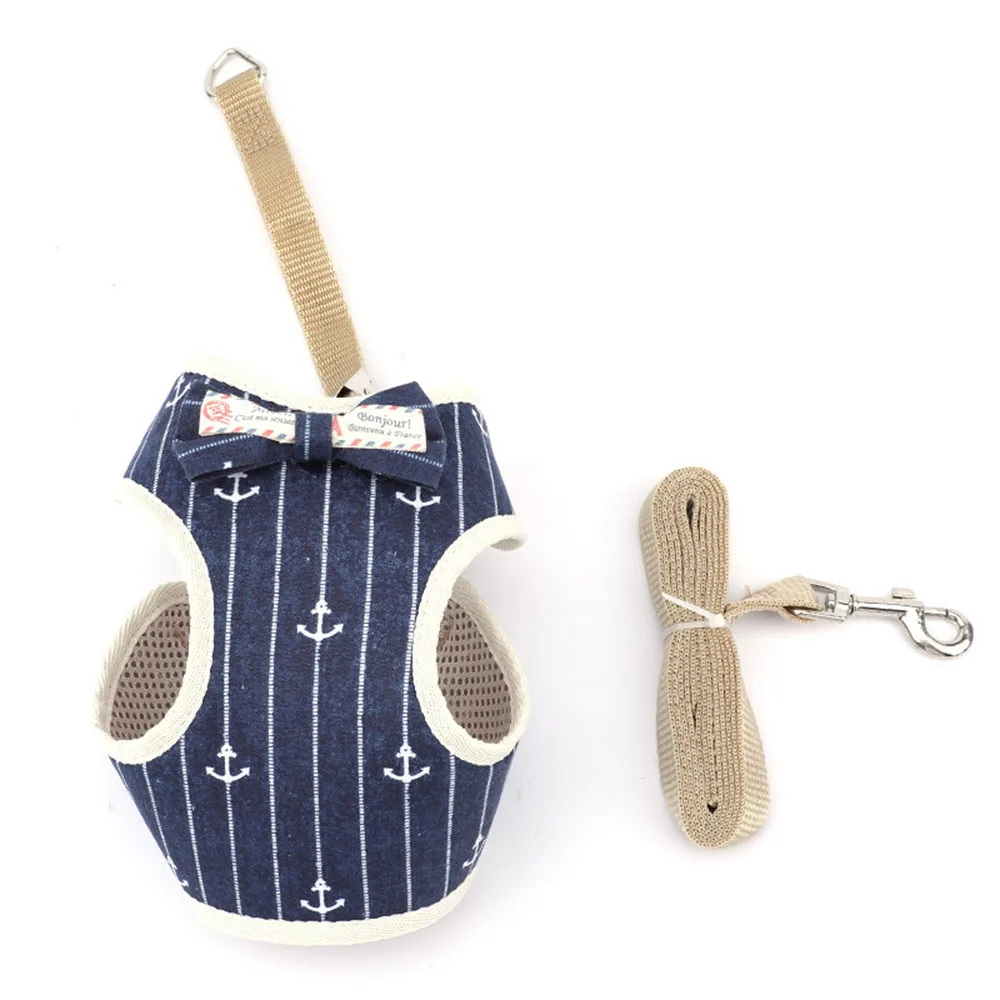

Cat Harness and Leash Set Nylon Mesh Pet Puppy Harness Lead Cat Collar Clothes Vest for Small