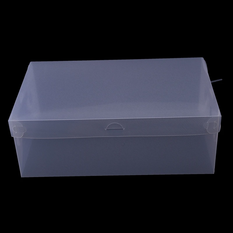 

10 Pieces of Foldable Plastic Shoe Storage Box Box Stackable Organizer Shoe Rack Basket Shoe Box 33 x 21 x 12cm
