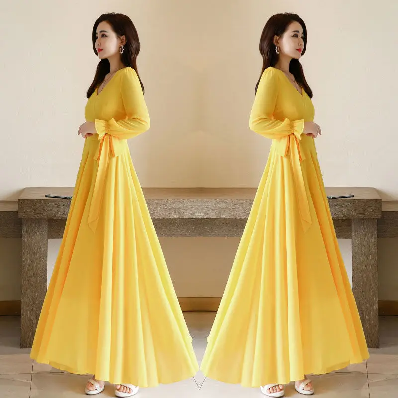 9 цветов размера плюс шифоновое однотонное коктейльное платье-трапеция до