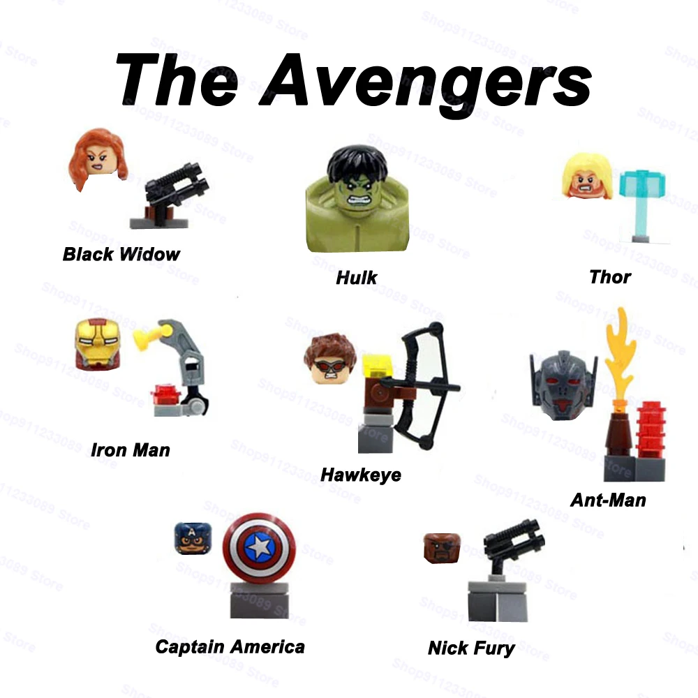 DISNEY MARVEL Building Blocks Avengers Bricks Superhero Iron Man Spiderman Thor Groot Action Figures Kids Children Toys for Boys