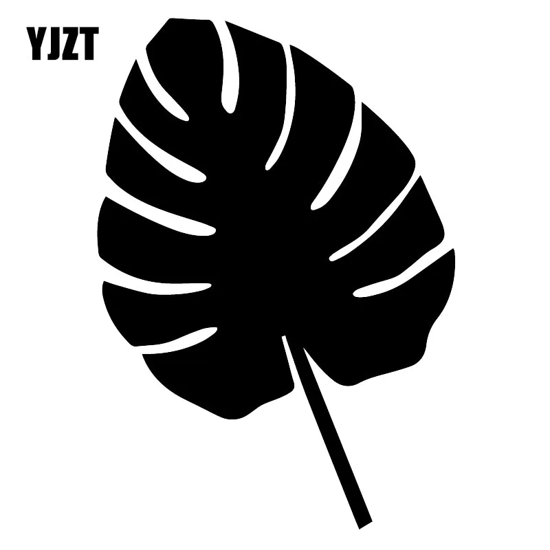 

YJZT 11.5X16.4CM Tropical Leaves Fashion Vinyl Cartoon Car Sticker Window Glass Decoration C25-1308
