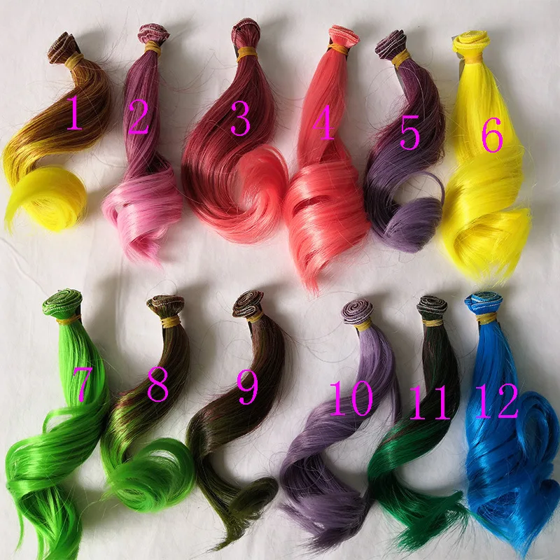 

5Pcs Toy doll hair row doll wig Kerr Barbie hair 15CM DIY doll wig gifts for children