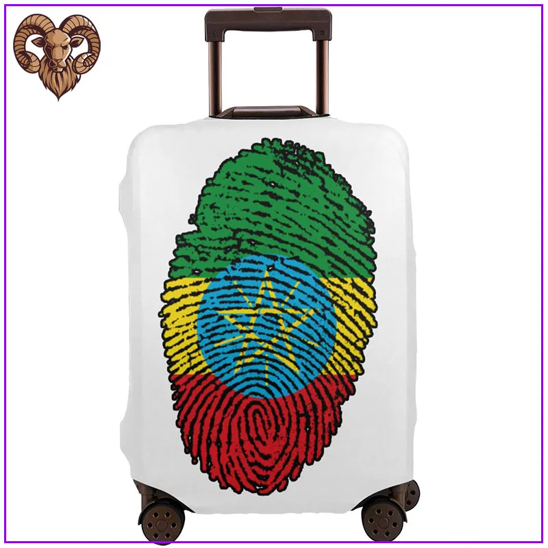 Ярлык для багажа сделай сам аксессуары защиты с флагом Эфиопии сканирование