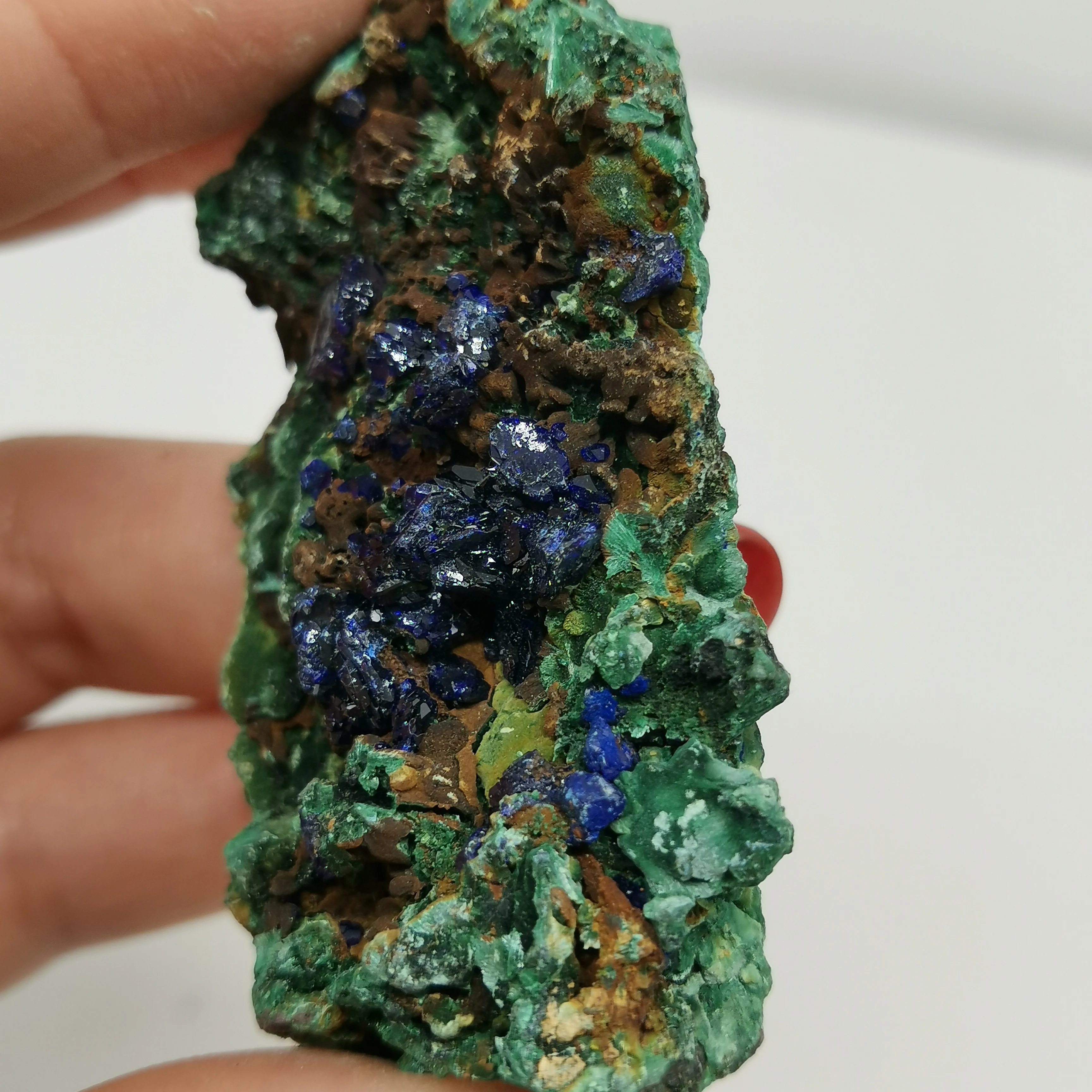 45 г натуральный чессилит материал образец Малахитовый Азурит геодный синий и