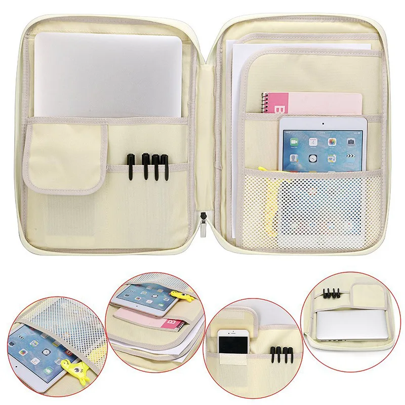 Multifunction Waterproof Briefcase Unisex Portable Large Capacity Business Trip Organizer Id Package Travel Storage Accessories