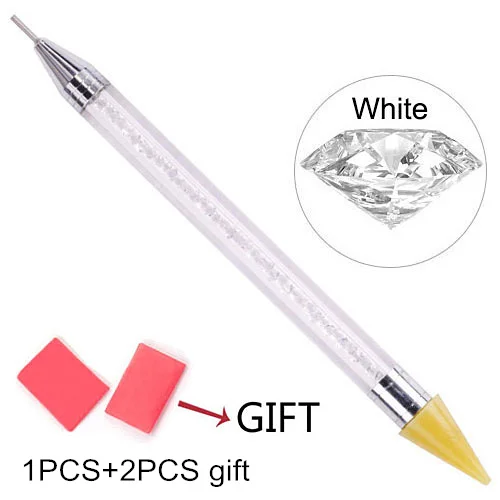 Crystal-1PCS Белый карандаш бумажный деревянный карандаш палочки горячей фиксации Стразы не горячей фиксации Стразы Diy инструменты B1972 - Цвет: Crystal-1PCS