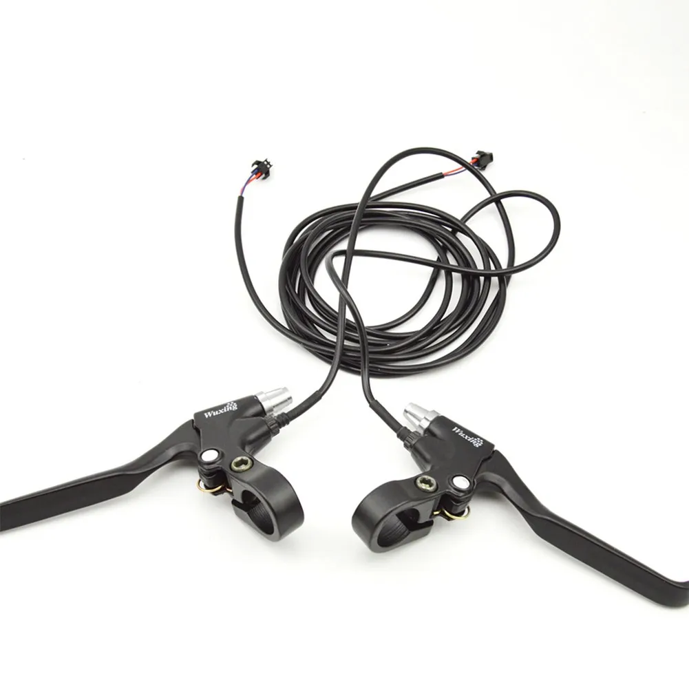 

1 Pair Cut Off Power Brake E-Bike Long Cable Brake Lever TWO Core Wiring Brake Lever For Electric Bicycle E-bike Parts