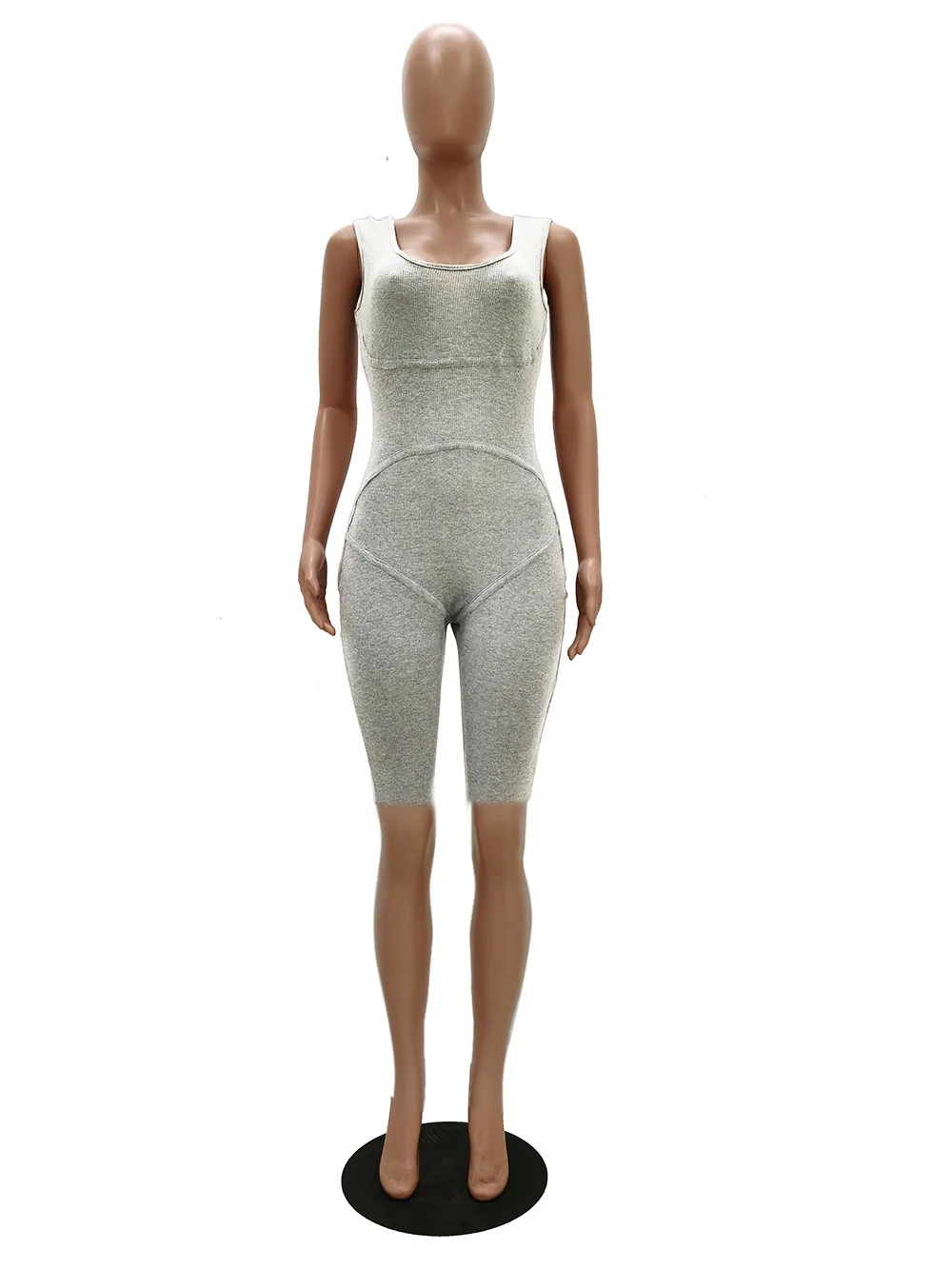 

summer casual sexy rompers 2020 new style solid color sleeveless high waist spandex jumpsuits short yoga fitness overalls