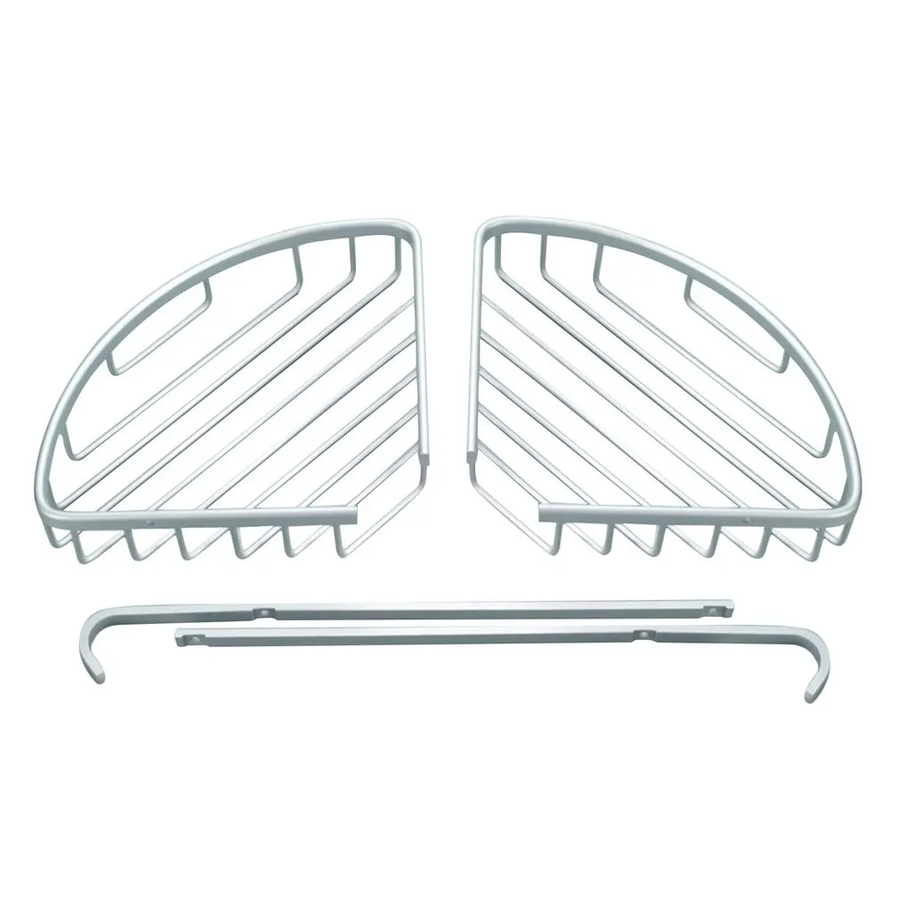 Угловая полка для ванной комнаты 2 слоя пространства двойные ярусы треугольная