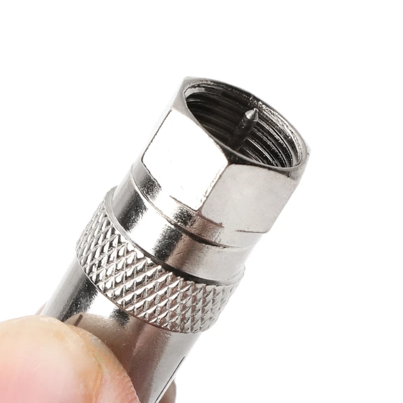 

2Pcs F Type Male Plug Connector Socket to RF Coax TV Aerial Female RF Adapters