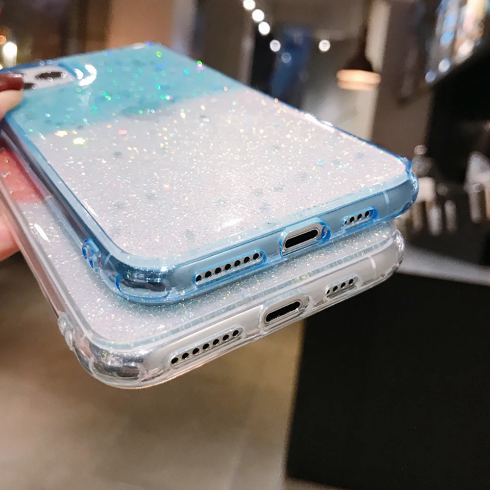 Роскошный блестящий чехол для телефона Apple iPhone X XR XS 11 Pro Max 8 7 6S 6 Plus мягкий