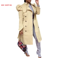 5 colors fashion khaki double breasted classic women long trench coat elegant long sleeve loose windbreaker female slim outwear