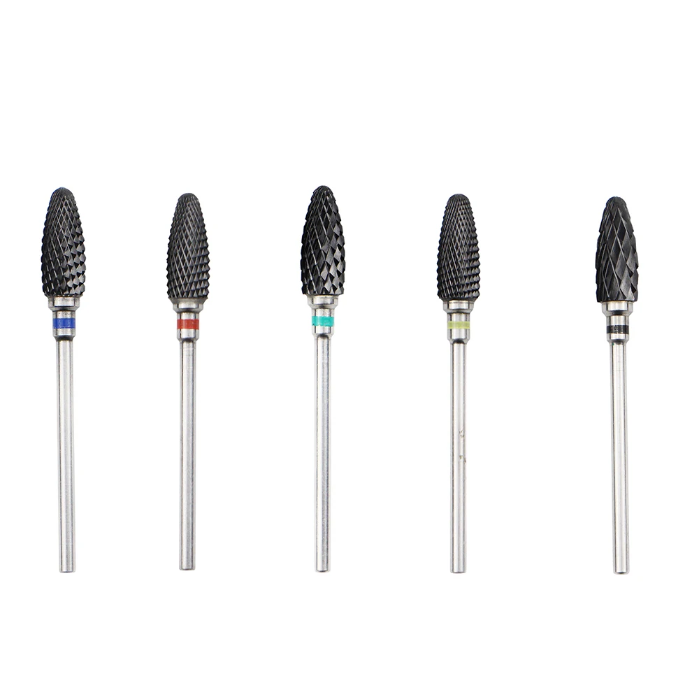 Фрезы для маникюра и педикюра карбид-вольфрам керамические радужные 22 типа