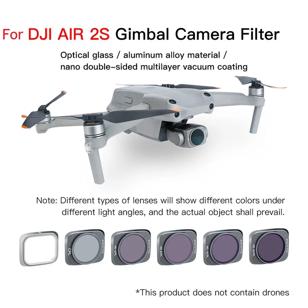 

Drone Aluminum Alloy Filter Simple Installation Multi-layer CPL/ UV/ND8PL/ ND4 8 16 32 PL Lens Filters Set For Mavic Air 2S