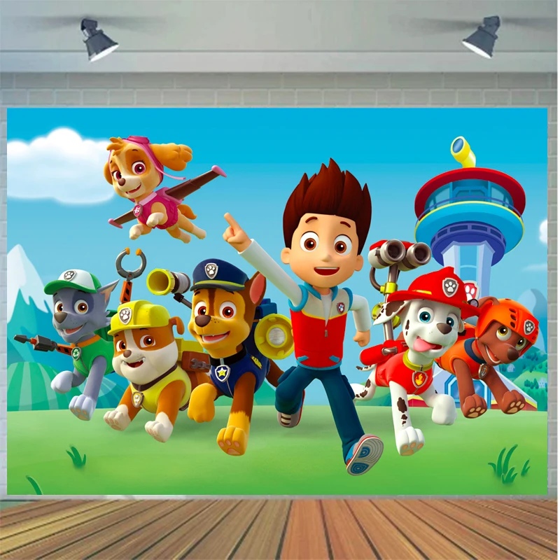 

Фон для фотосъемки с изображением бегущей собаки декорация на день рождения фотосессия Фотостудия