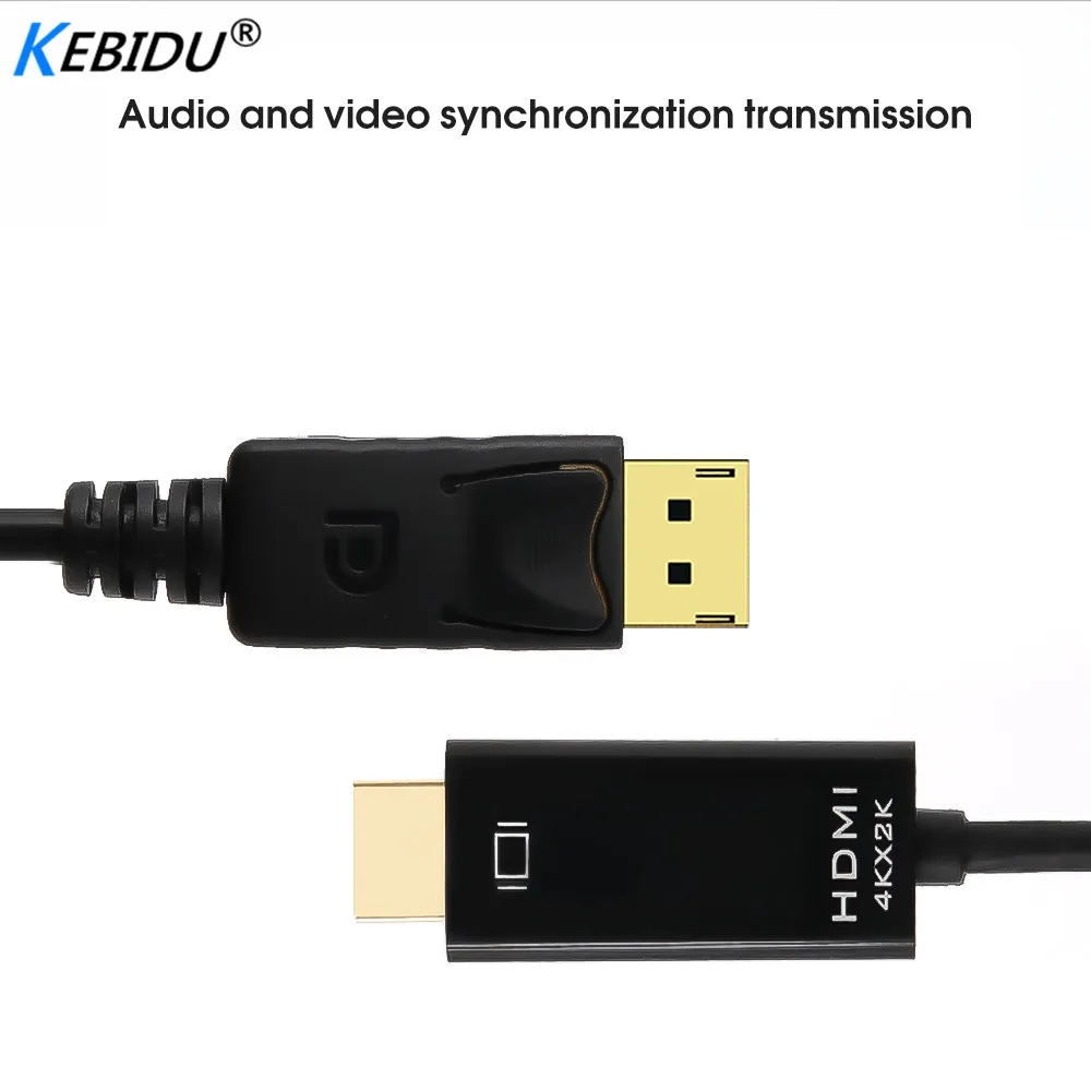 4K DP-порт к HDMI-совместимому аудиокабелю порт дисплея кабелю 1 м 8 30 Гц для ноутбуков