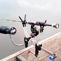 adjustable aluminum alloy fishing rod holder bridge kayak boat rod support folding fishing pole holder rod bracket stand