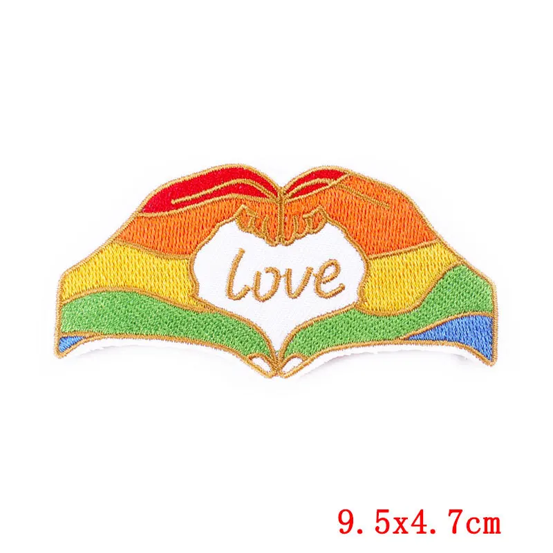 ЛГБТ аппликация с надписью любовь вышитые нашивки помощью утюга для одежды